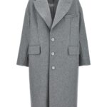 Single-breasted wool coat DOLCE & GABBANA Gray