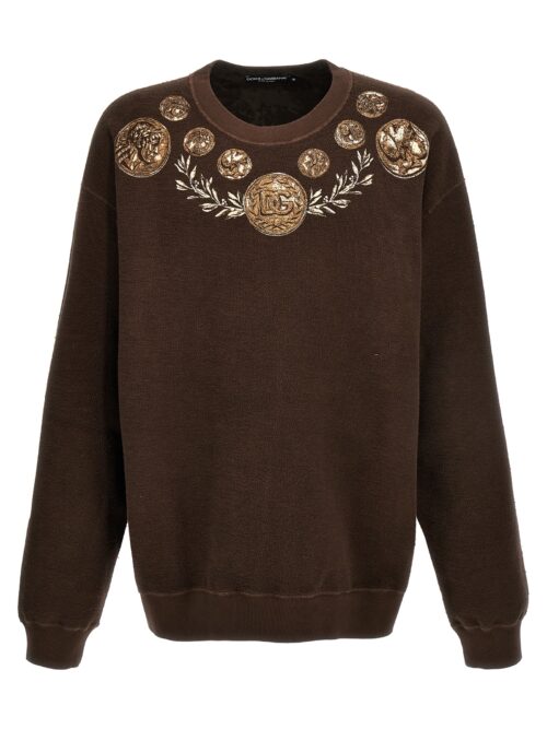 'Monete' sweatshirt DOLCE & GABBANA Brown