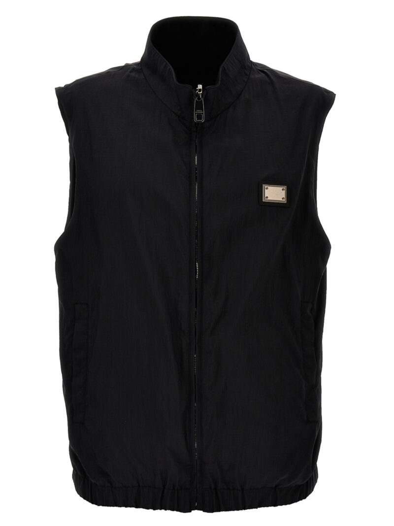 Logo reversible vest DOLCE & GABBANA Black