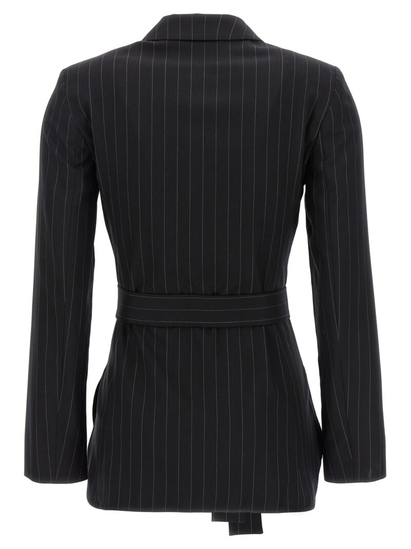 Double-breasted pinstripe blazer GABBIA006 MAX MARA Black