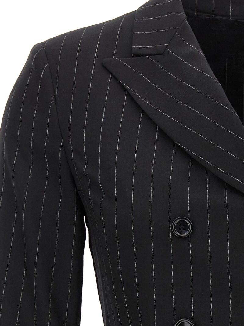 Double-breasted pinstripe blazer Woman MAX MARA Black