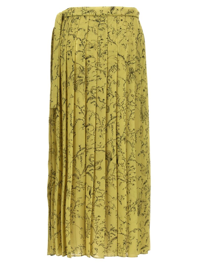 Pleated midi skirt GND274F700H4326155 FABIANA FILIPPI Green