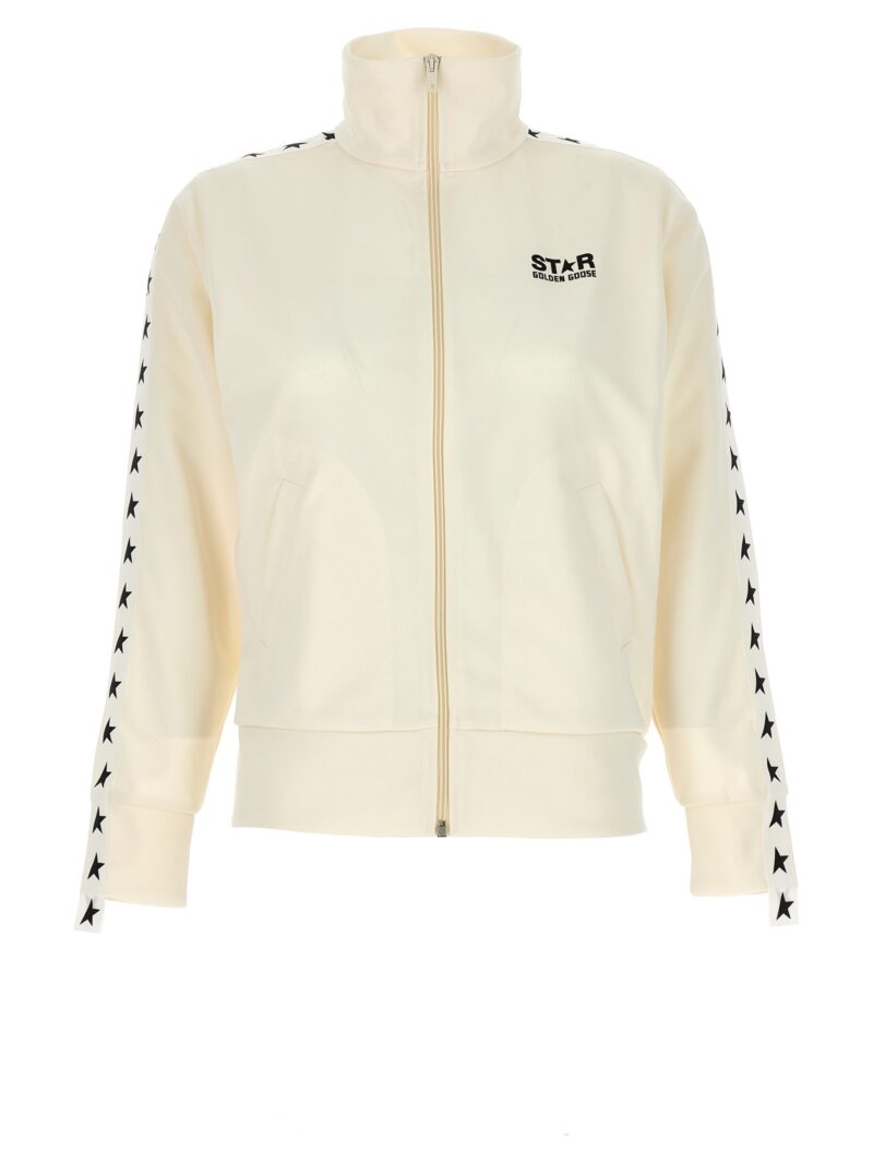 'Zipped Track' sweatshirt GOLDEN GOOSE White/Black