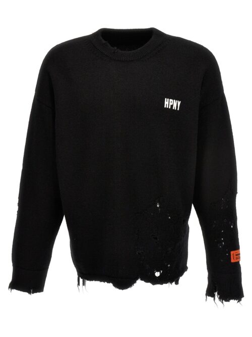 Shredded Knit sweater HERON PRESTON Black