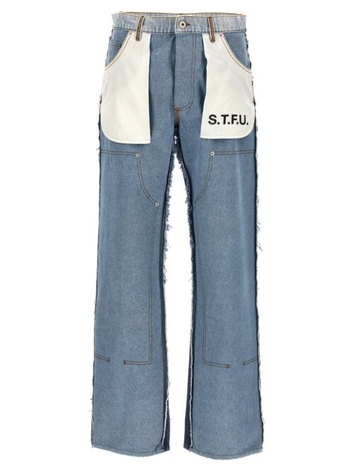 'Washed insideout carpenter' jeans HERON PRESTON Light Blue