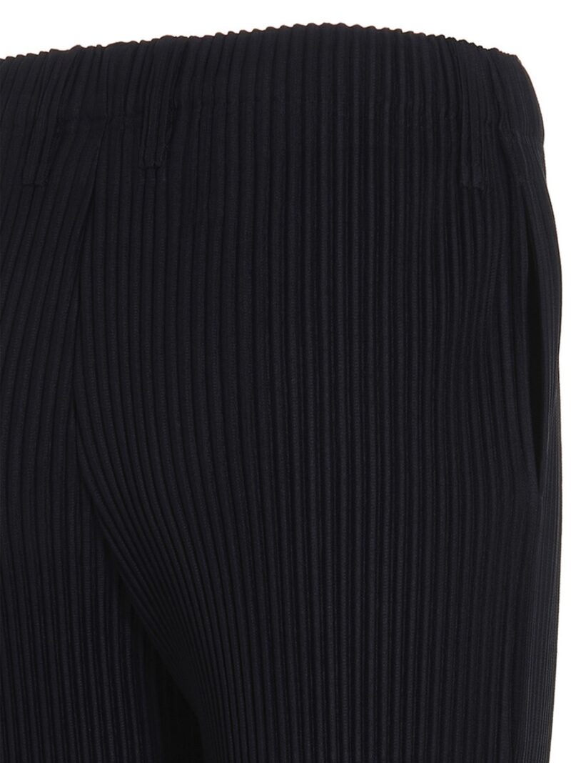 Pleated pants 100% polyester HOMME PLISSE' ISSEY MIYAKE Blue