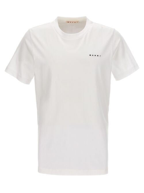 Logo embroidery t-shirt MARNI White