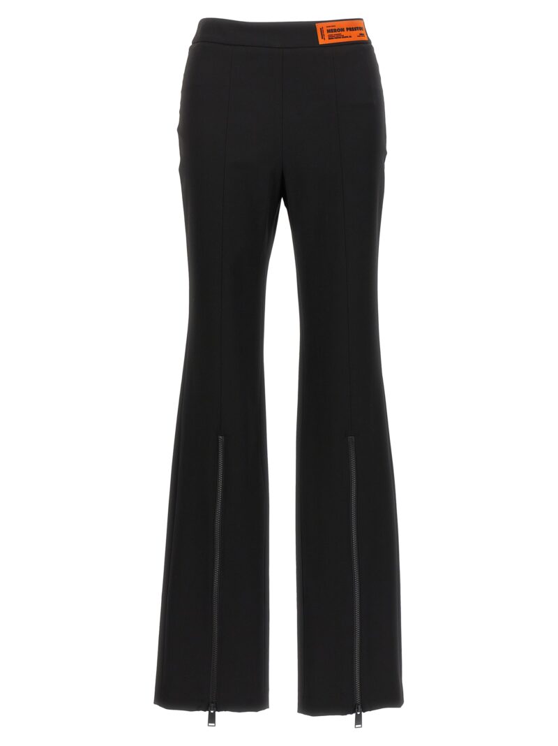 'Gabardine zip' pants HERON PRESTON Black