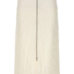 Embossed cotton skirt JIL SANDER White