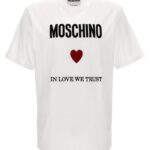 'In love we trust' T-shirt MOSCHINO White