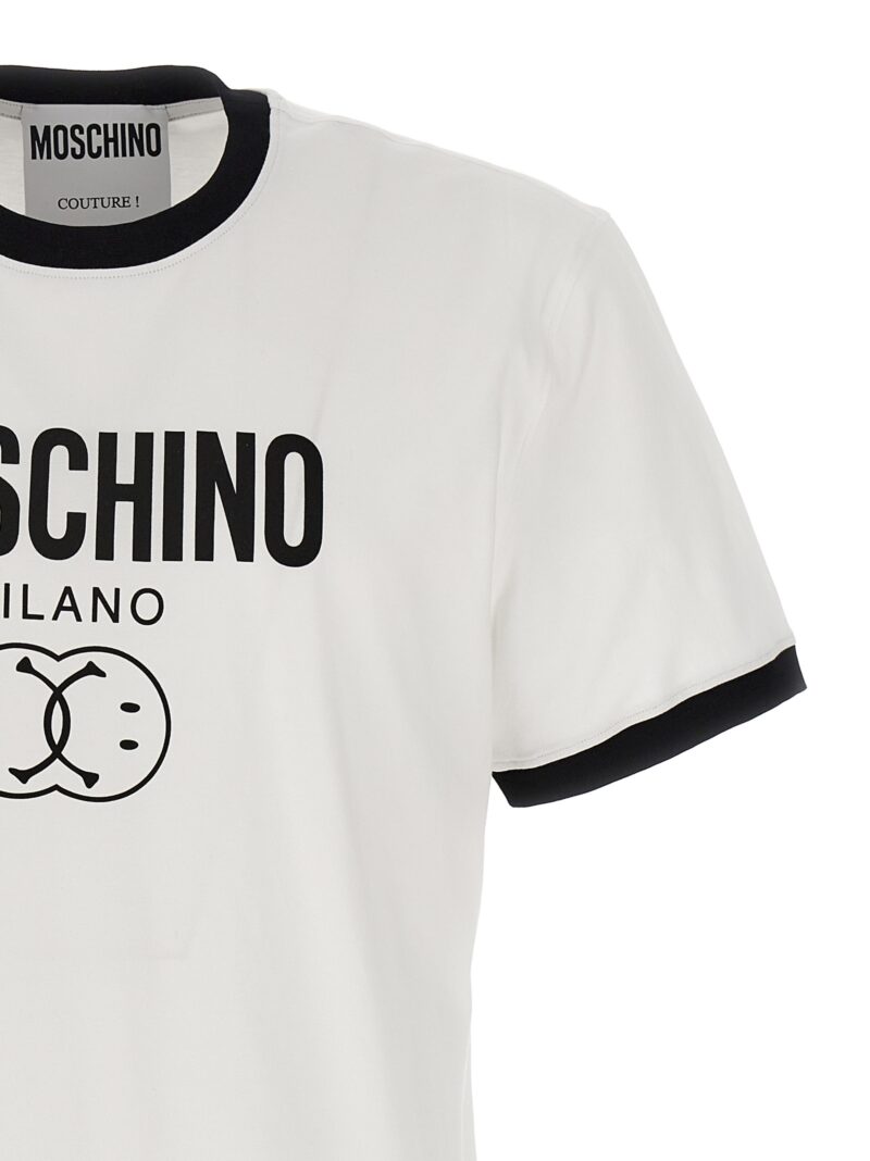 'Double Smile' T-shirt Man MOSCHINO White/Black