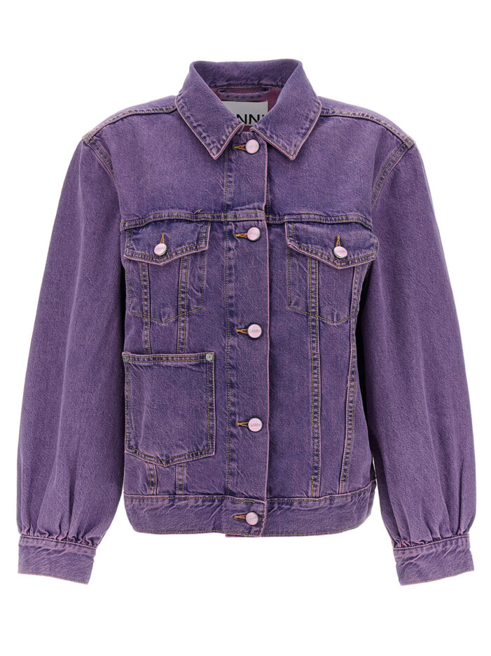 Overdyed Bleach jacket GANNI Purple
