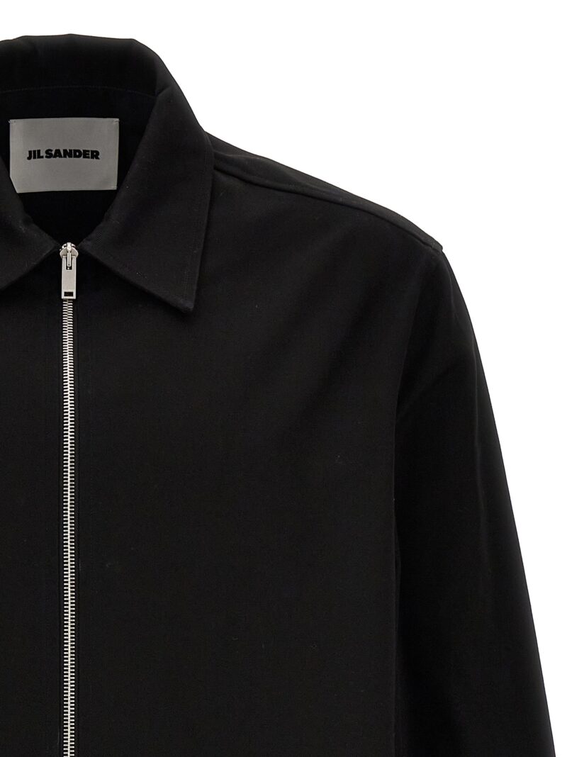 Gabardine shirt Man JIL SANDER Black