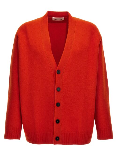 Wool cardigan JIL SANDER Orange