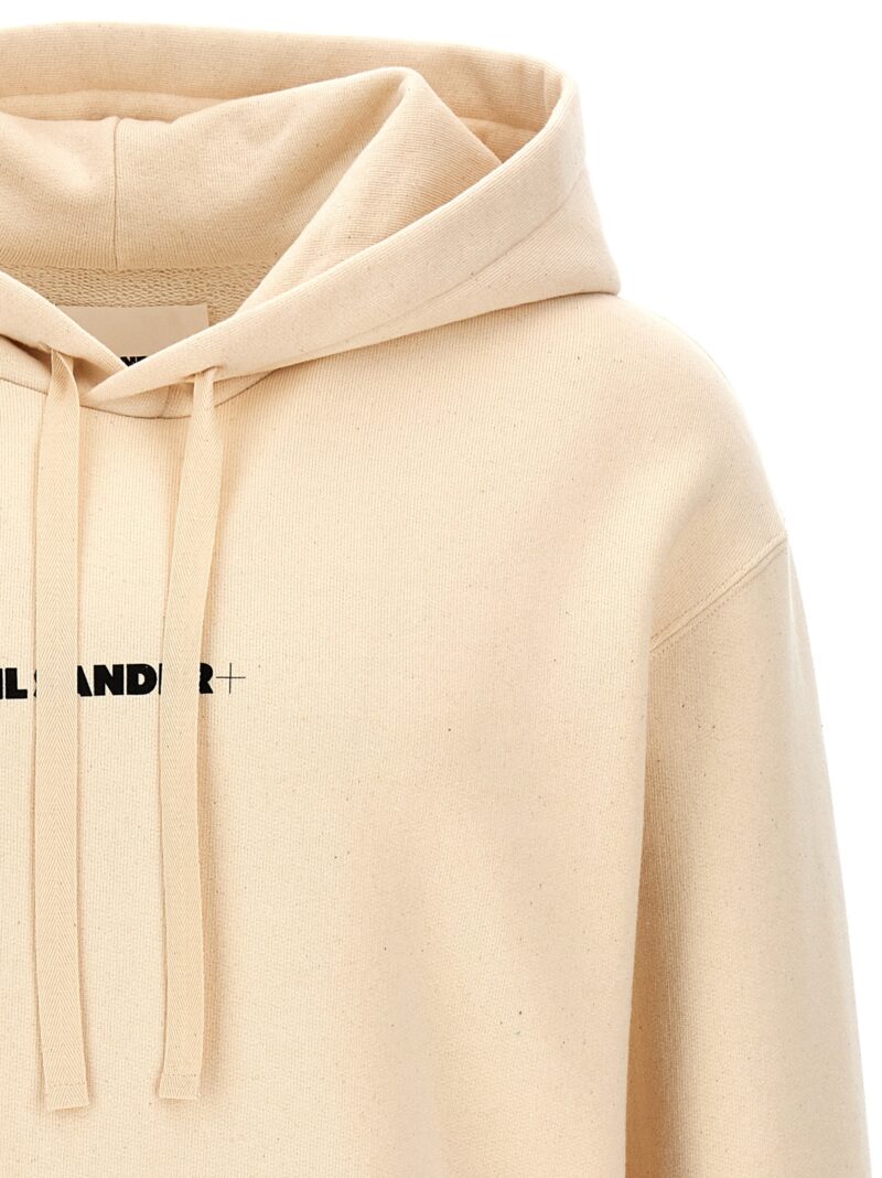 Logo print hoodie Man JIL SANDER White/Black