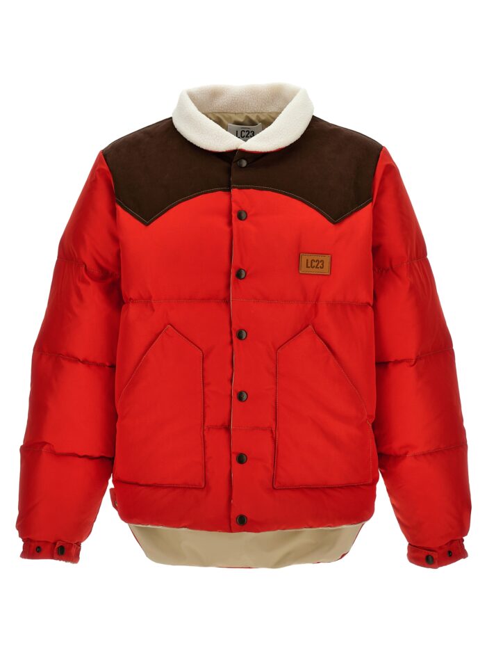 'Paneled' down jacket LC23 Red