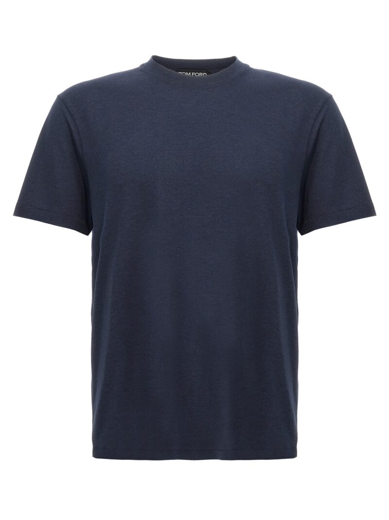 Cotton lyocell t-shirt TOM FORD Blue