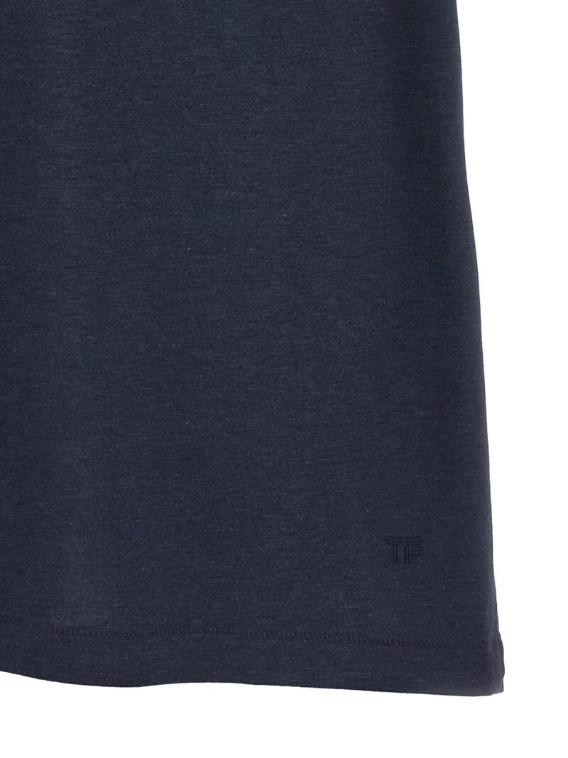 Cotton lyocell t-shirt 67% lyocell 33% cotton TOM FORD Blue
