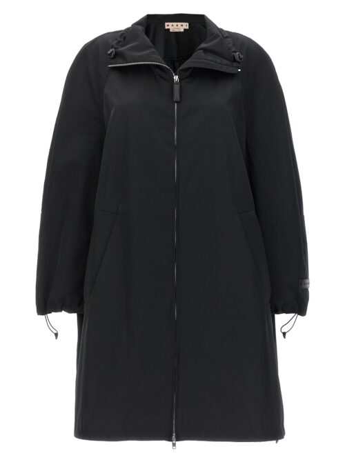 Satin parka MARNI Black