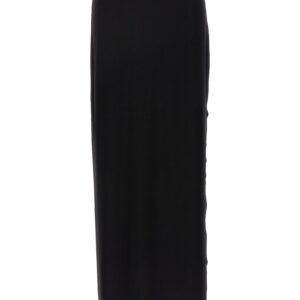 Long skirt wide slit NORMA KAMALI Black