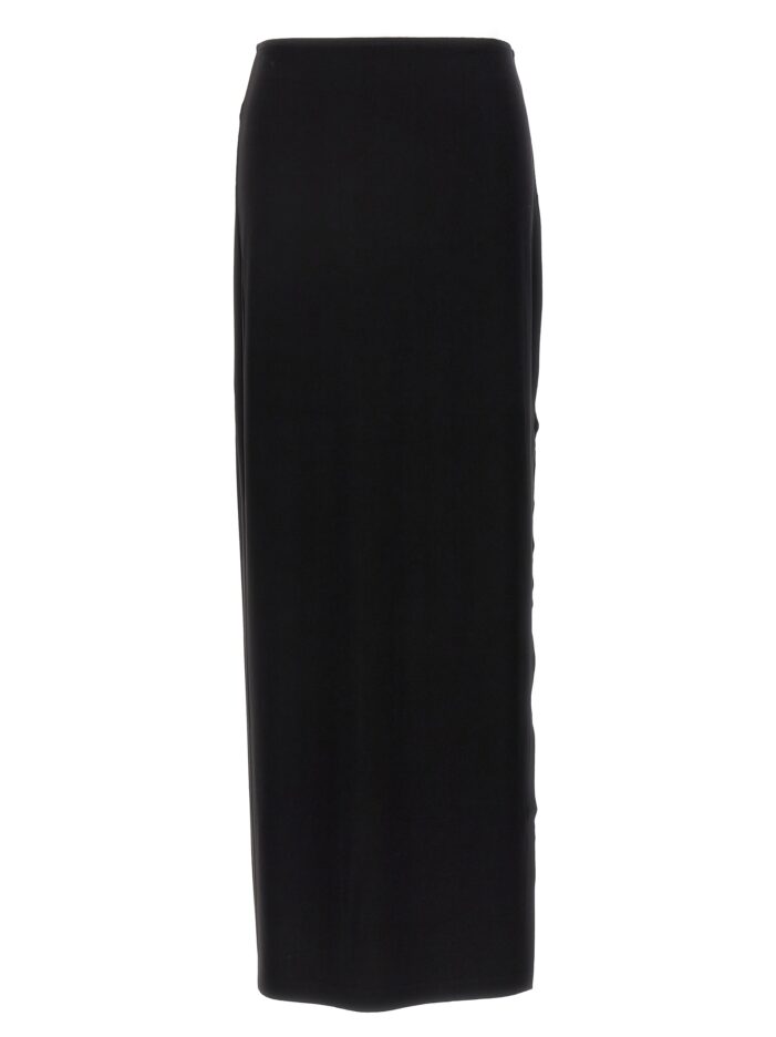 Long skirt wide slit NORMA KAMALI Black