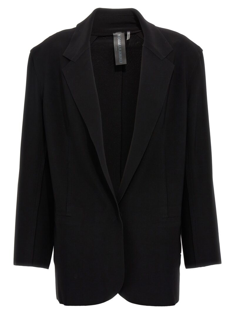 Single-breasted belt blazer NORMA KAMALI Black