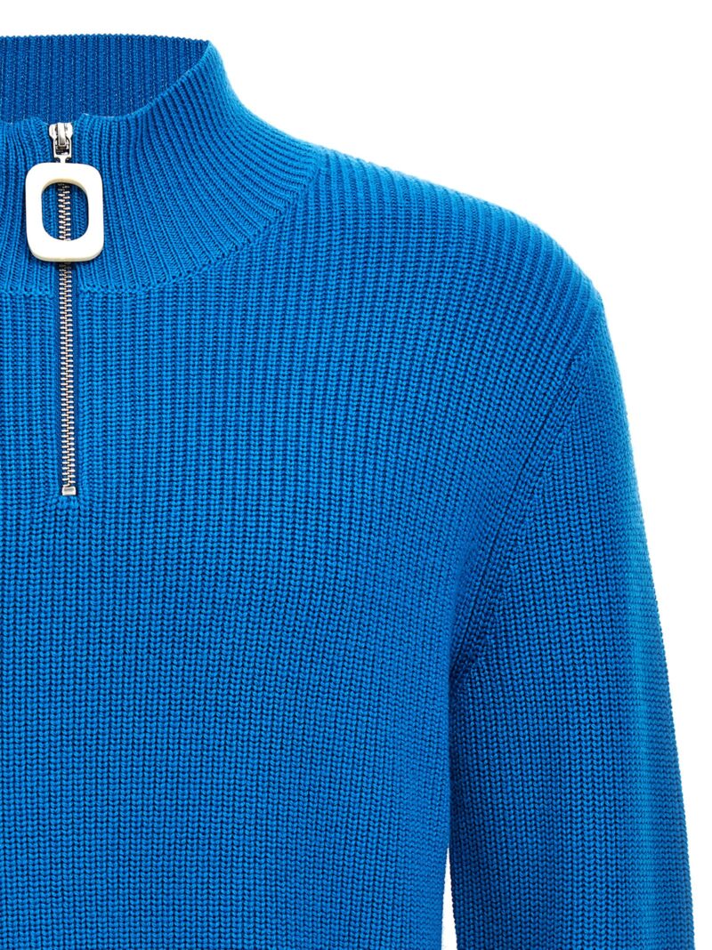 Half zip maxi puller sweater Man J.W.ANDERSON Light Blue