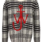 Logo embroidery check sweater J.W.ANDERSON White/Black