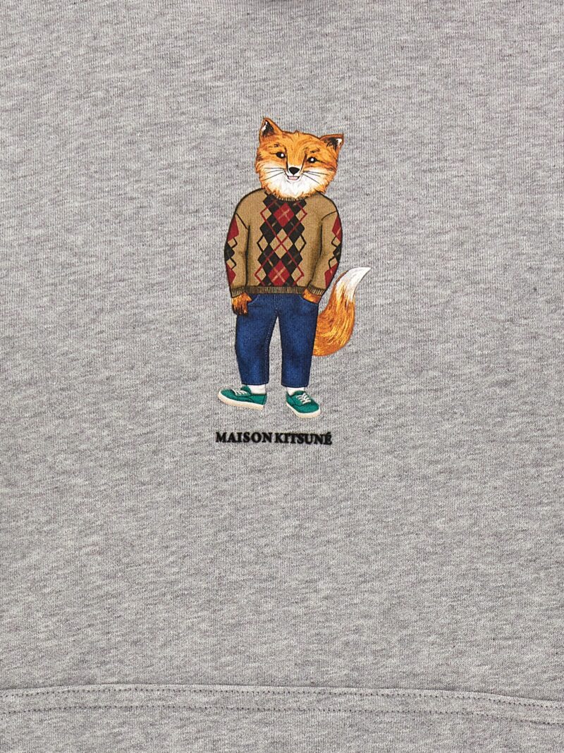 'Dressed Fox' hoodie 100% cotton MAISON KITSUNE Gray