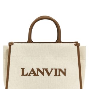 Logo canvas shopping bag LANVIN Beige