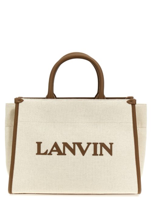 Logo canvas shopping bag LANVIN Beige