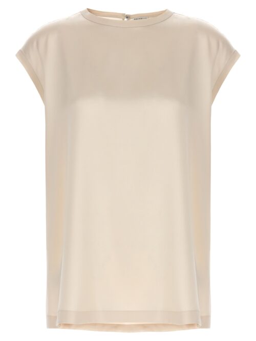 Silk top BRUNELLO CUCINELLI White