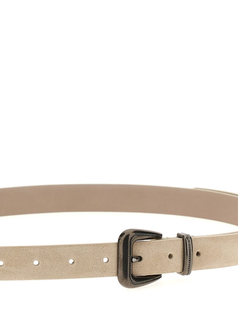 Suede belt Woman BRUNELLO CUCINELLI White