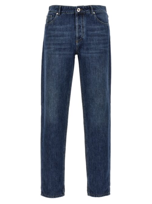 Logo embroidery jeans BRUNELLO CUCINELLI Blue