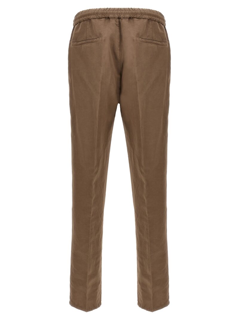 Linen blend trousers M291DE1710C6309 BRUNELLO CUCINELLI Brown