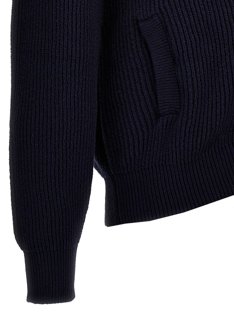 Knit cardigan 100% cotton BRUNELLO CUCINELLI Blue