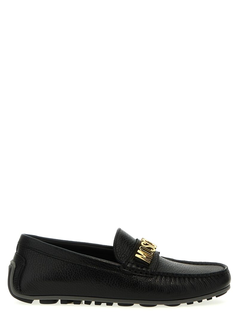 Logo loafers MOSCHINO Black