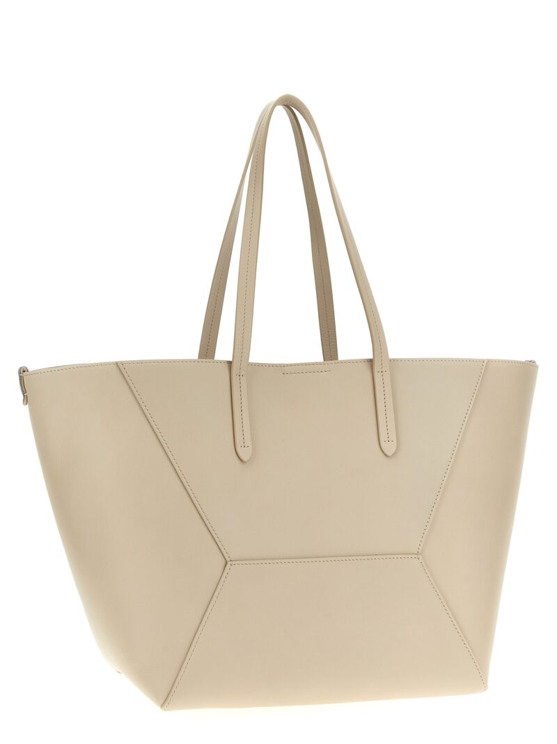 Leather shopping bag MBHED2571C8905 BRUNELLO CUCINELLI Beige