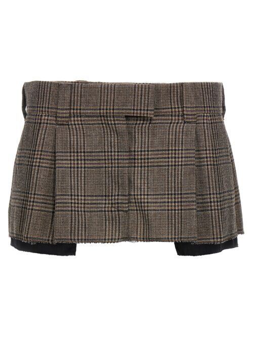 Prince of Wales skirt MIU MIU Brown