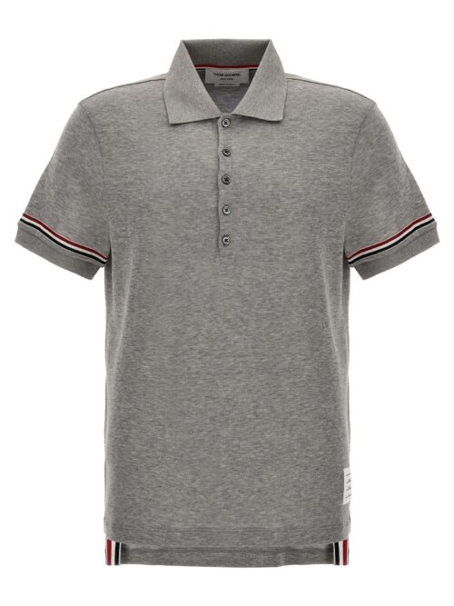 'RWB' polo shirt THOM BROWNE Gray