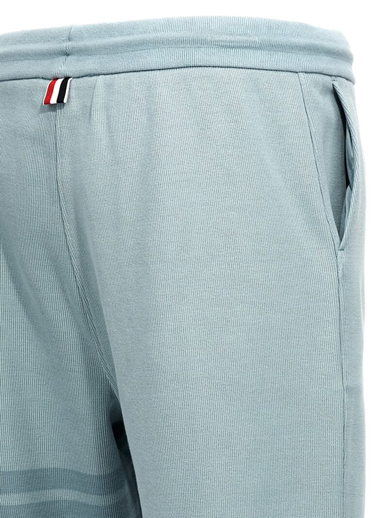 '4 Bar' joggers 100% cotton THOM BROWNE Light Blue