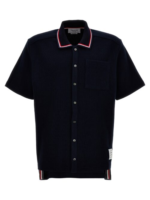 Cotton knit shirt THOM BROWNE Blue