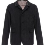Corduroy blazer jacket THOM BROWNE Black