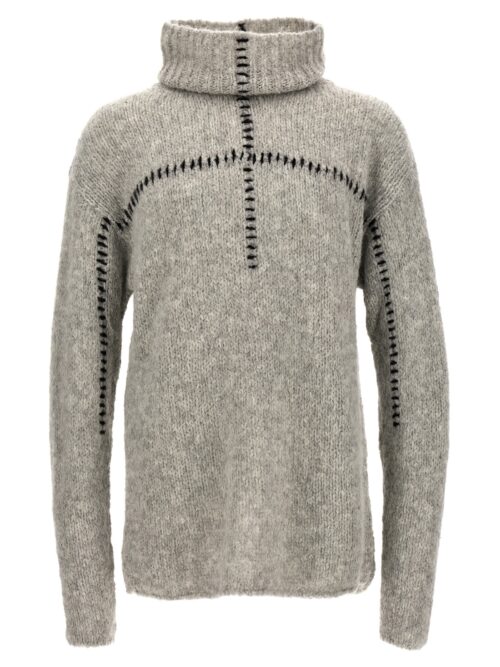 Contrast embroidery sweater THOM KROM Gray