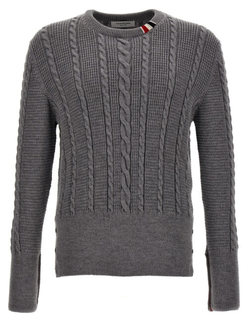 'Cable' sweater THOM BROWNE Gray