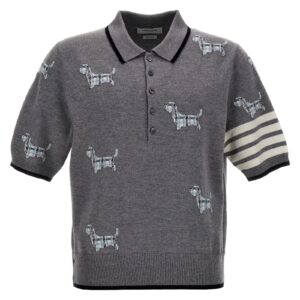 'Hector' polo shirt THOM BROWNE Gray