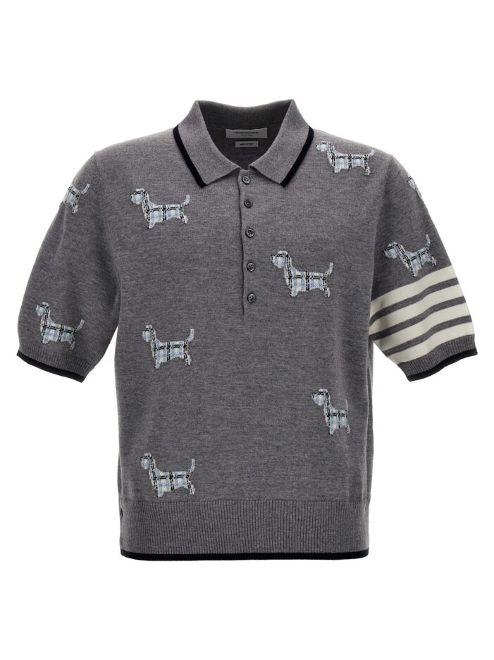 'Hector' polo shirt THOM BROWNE Gray