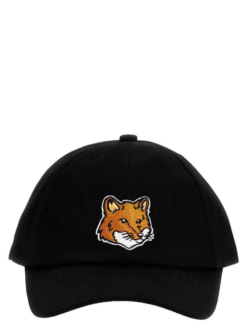 'Large Fox Head' cap MAISON KITSUNE Black