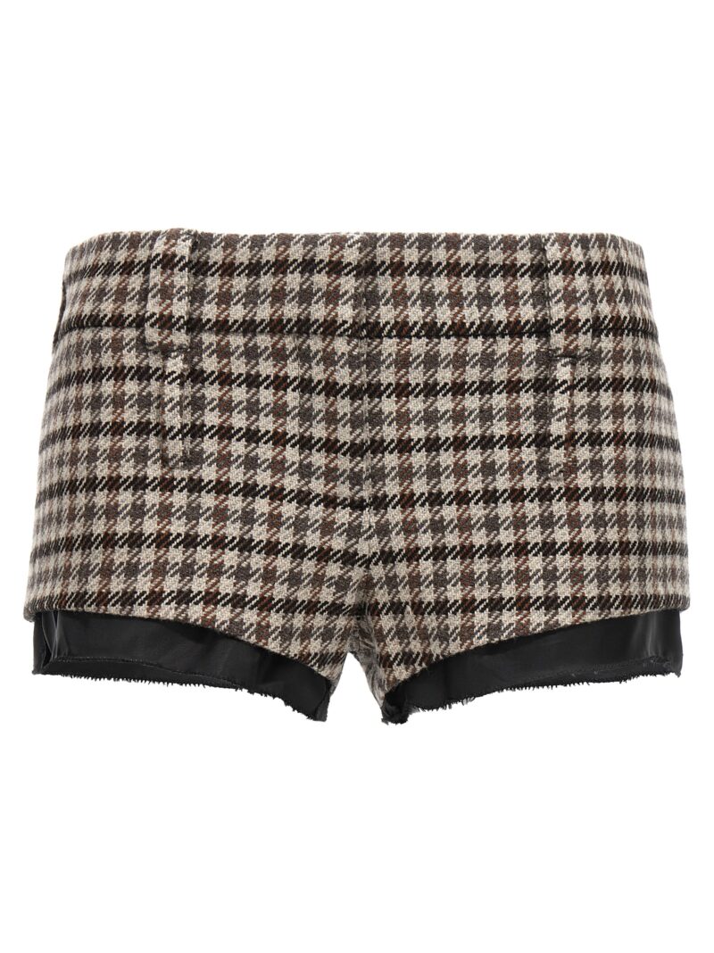 Check shorts MIU MIU Beige