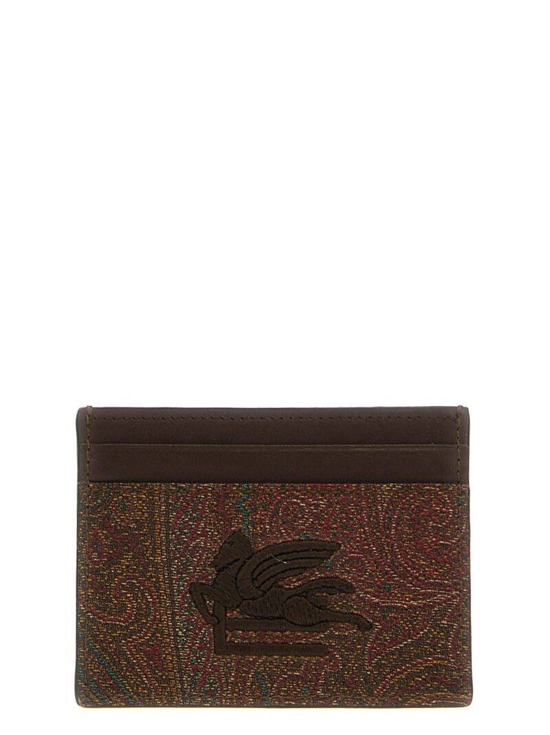 Paisley card holder ETRO Brown